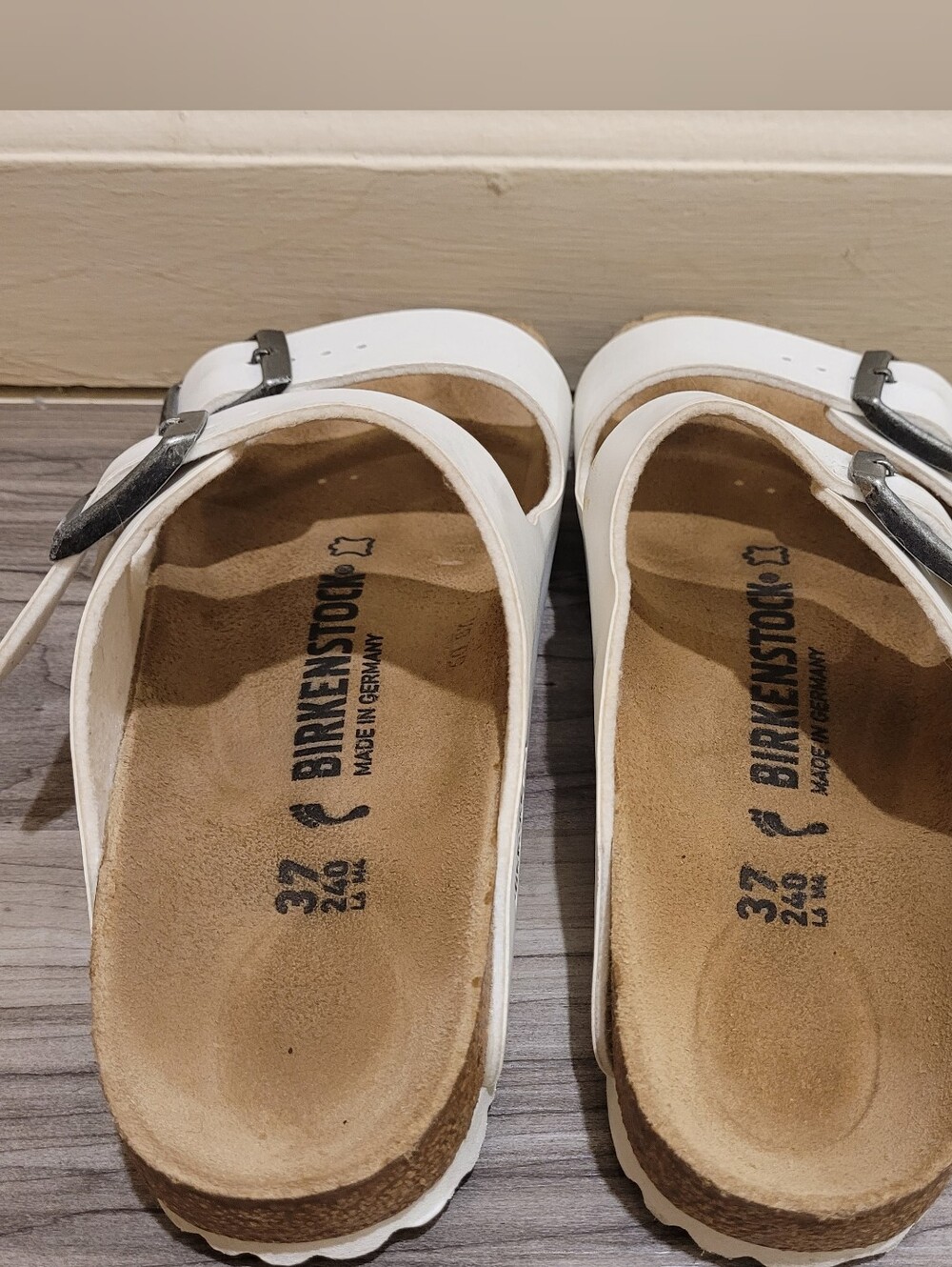 Birkenstock Arizona White Adjustable Double-Strap Women’s Size 37 Leather